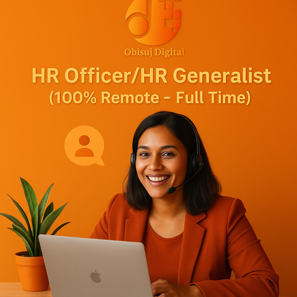HR Officer/HR Generalist (100% Remote – Full Time)